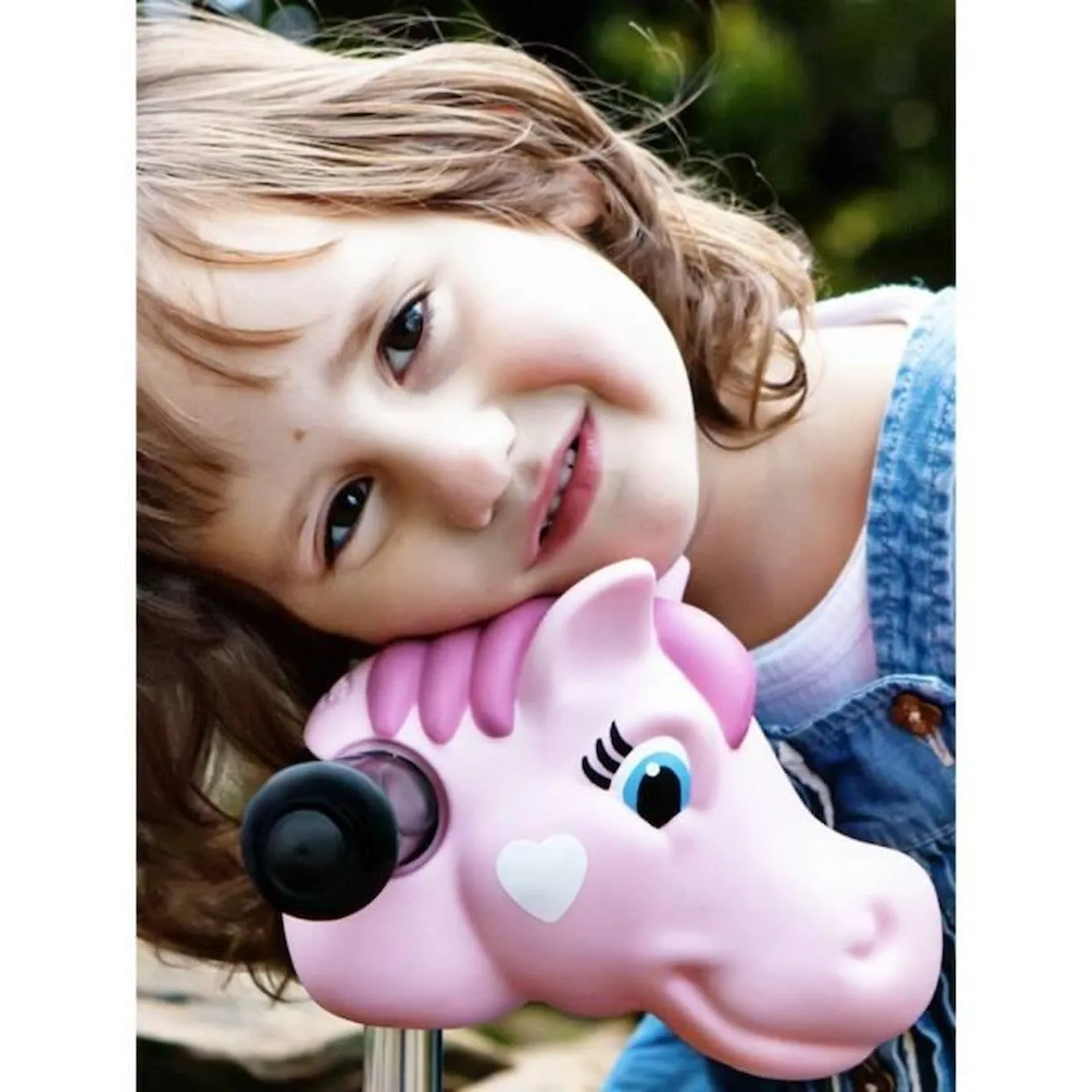 Accessoire trottinette enfant - Micro Tête de poney Rose - Mixte rose - Micro
