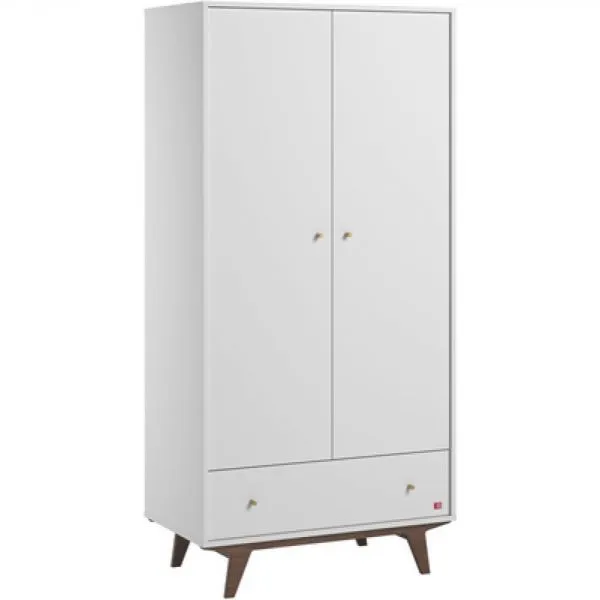 Armoire noix/blanc - Collection Mid