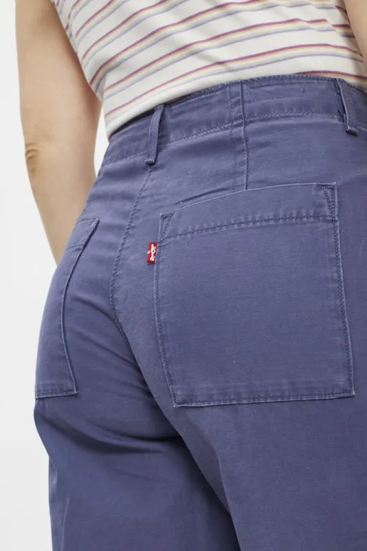 Baggy cargo ample bleu