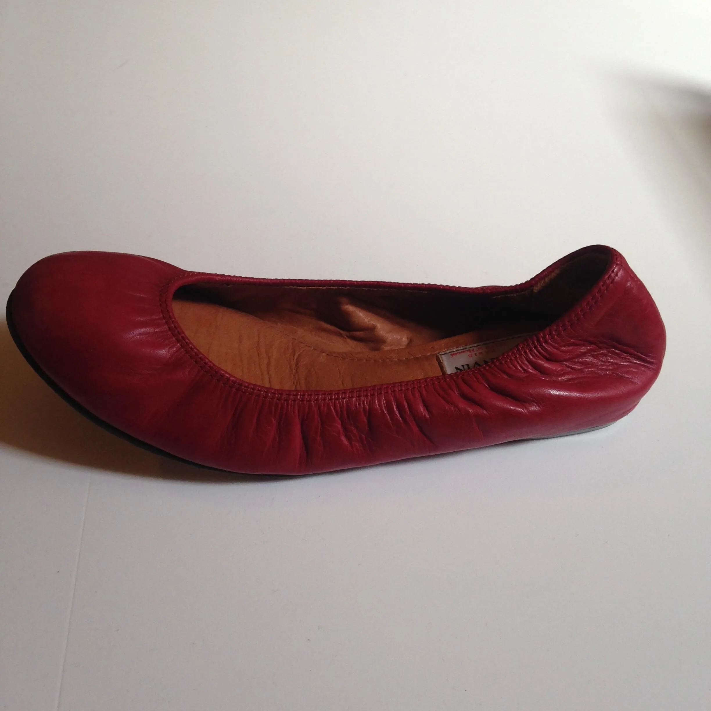 Ballerines cuir rouge grenat – LANVIN