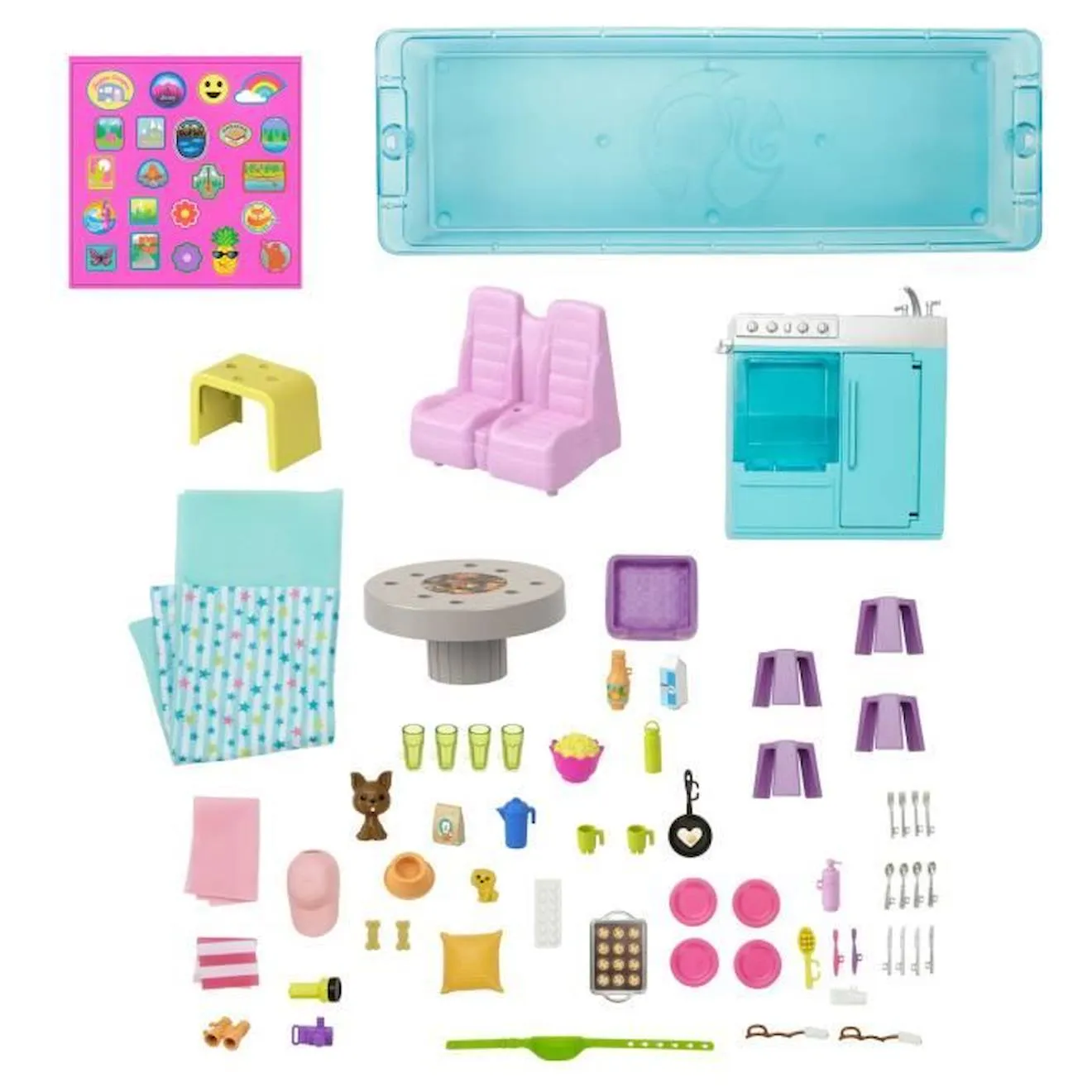 Barbie®-Camping-Car Transformable de 76 cm HCD46 rose - Barbie
