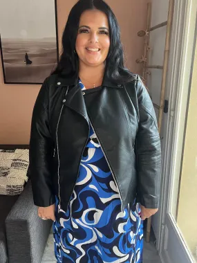 Blouson simili cuir noir