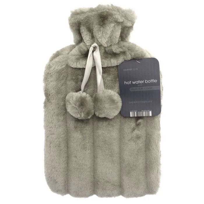 Bouillotte fourrure, kaki | MarketOnWeb