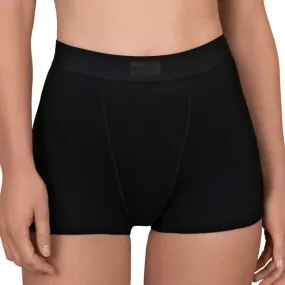 Boyshort femme taille haute maille côtelée Natural Rib noir Bye Bra