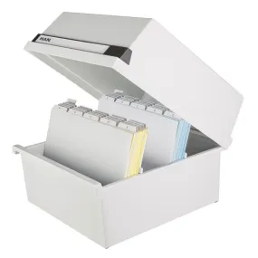 Boîte à fiche A4 paysage - jusqu'à 1.300 fiches - gris