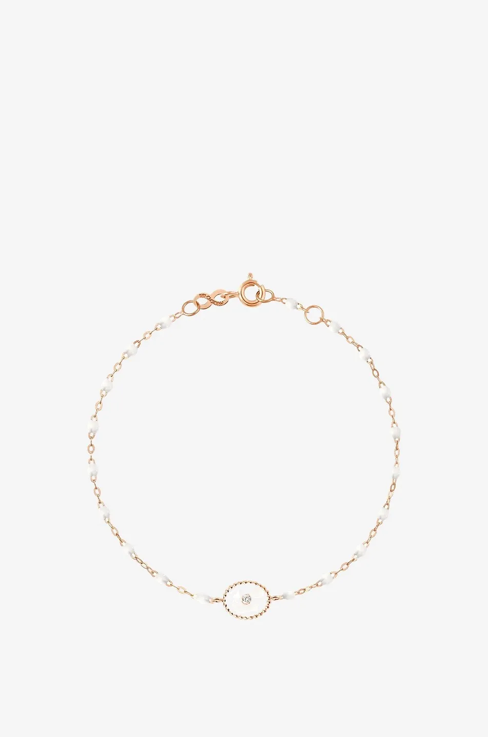 Bracelet en or rose et diamant Étoile Du Nord - Blanc