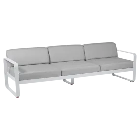 Canapé 3 Places Bellevie Gris Flanelle  en Aluminium FERMOB - Blanc  