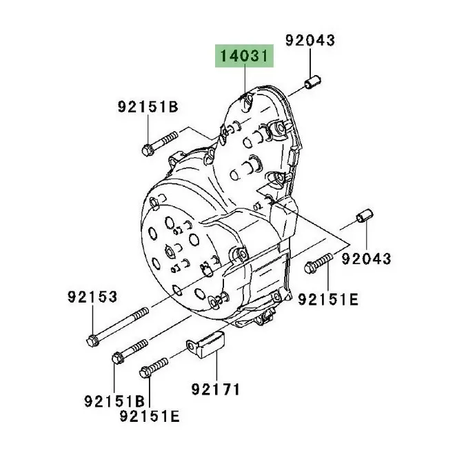 Carter d'alternateur Kawasaki Er-6n (2006-2008) | Moto Shop 35