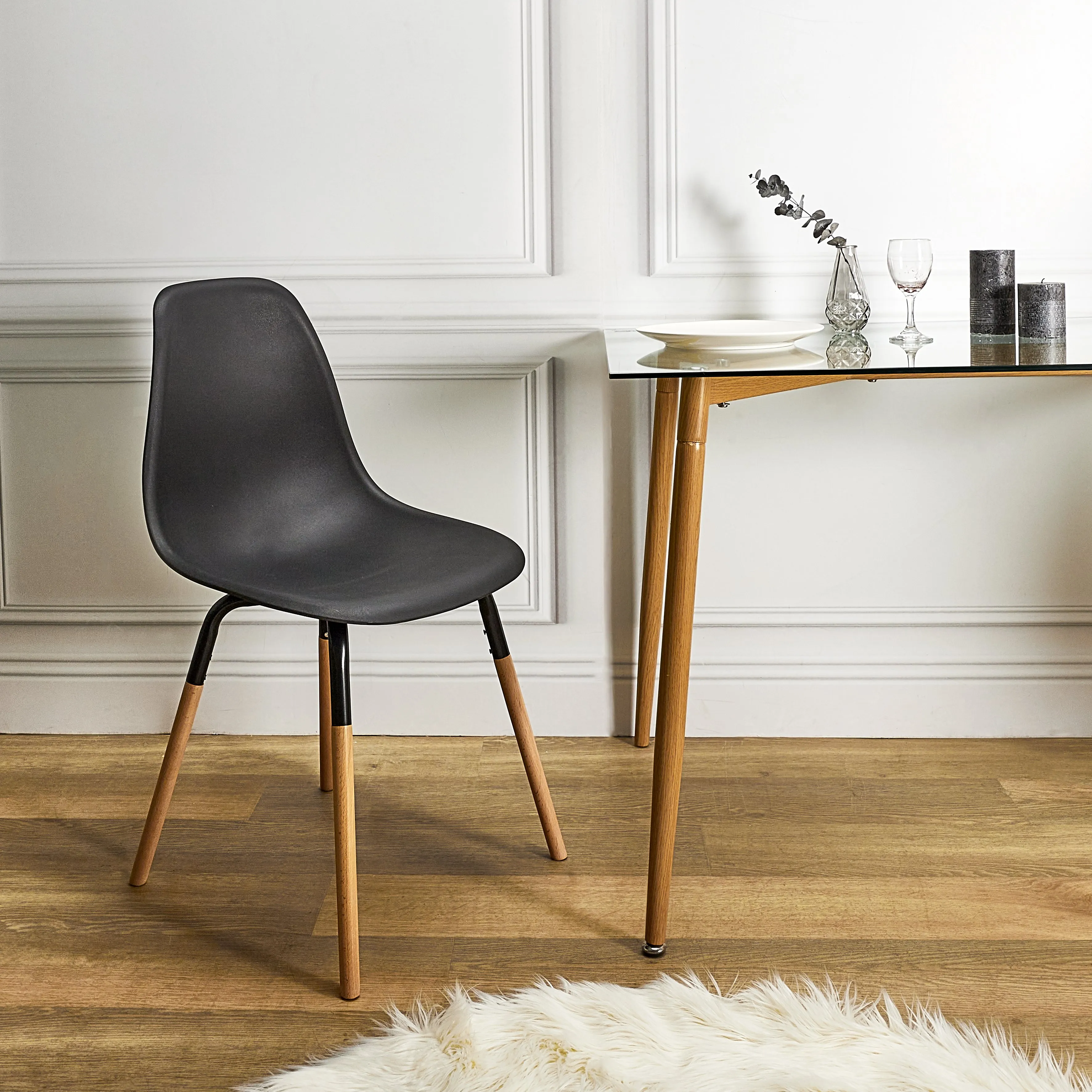 CHAISE SCANDINAVE PHENIX NOIR