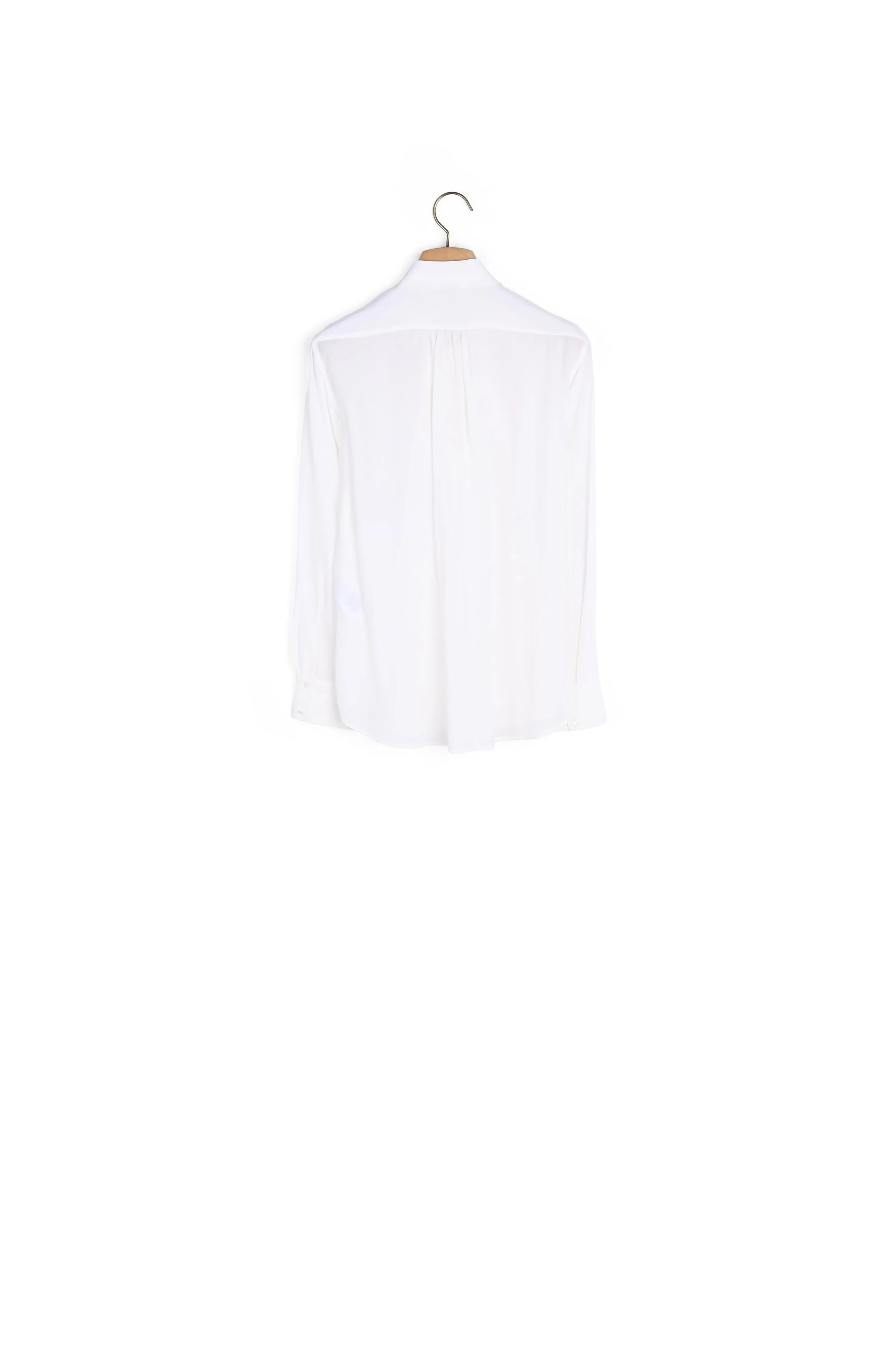 Chemise en soie avec col collerette