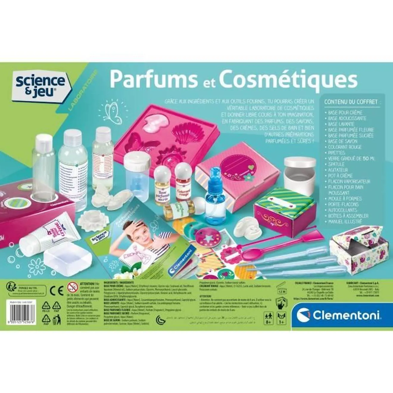 Clementoni - Science & Jeu - Création Parfums & cosmétiques - Fabriqué en Italie rose - Clementoni