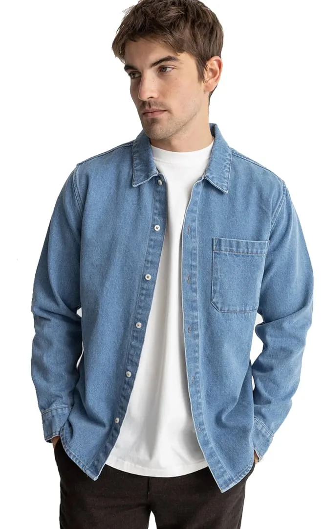 Denim Ls Shirt Chemise Jean Manches Longues Homme
