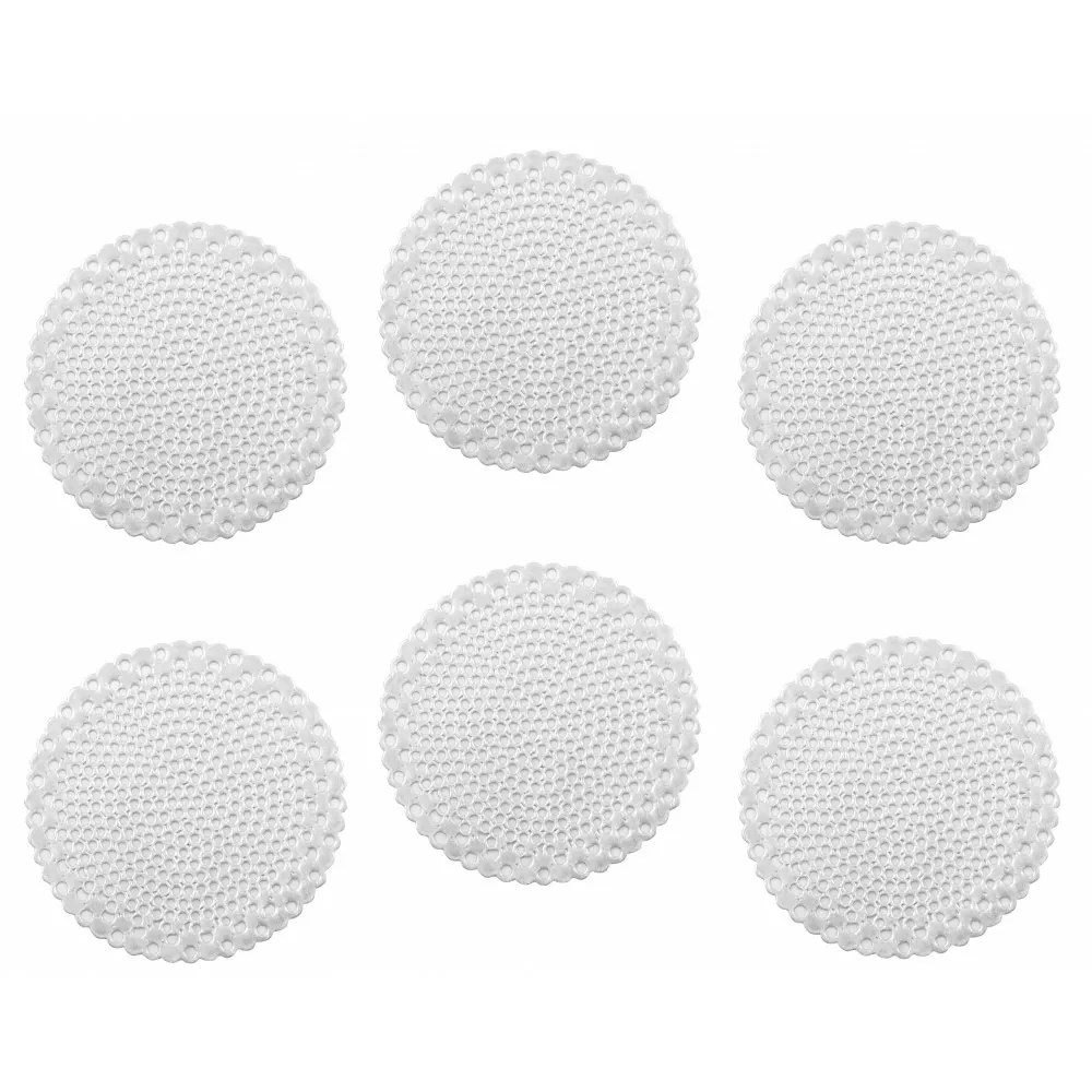 Dessous de verre rond argent - lot de 6