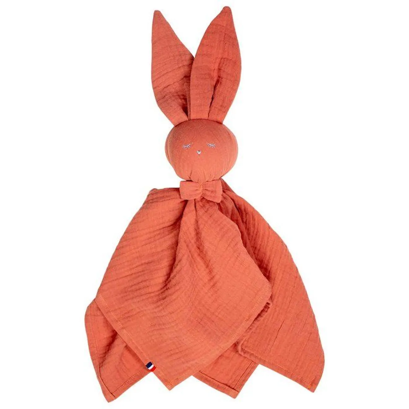 Doudou plat Lapin personnalisable Jeanne - Sevira Kids - Terracotta - Orange - Multicolore - 50 cm x 50 cm orange - Sevira Kids