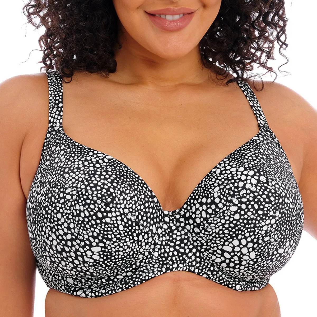 Haut de maillot plongeant à armatures Pebble cove noir Elomi Swim