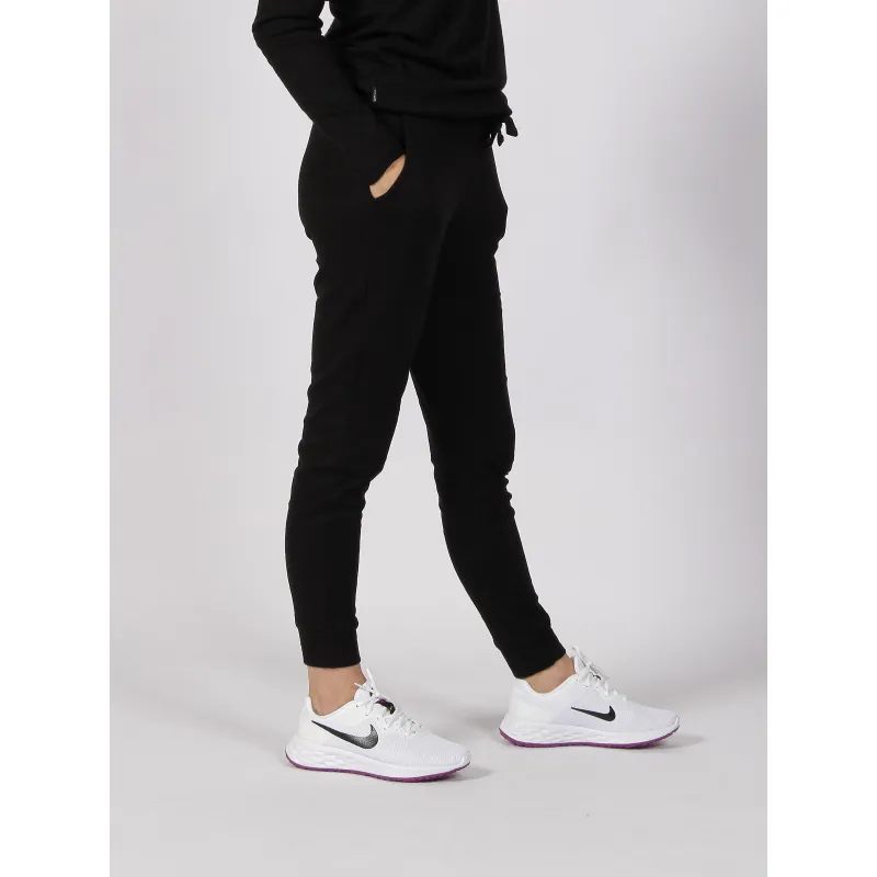 Jogging touch maille slim noir femme - Sunvalley | wimod