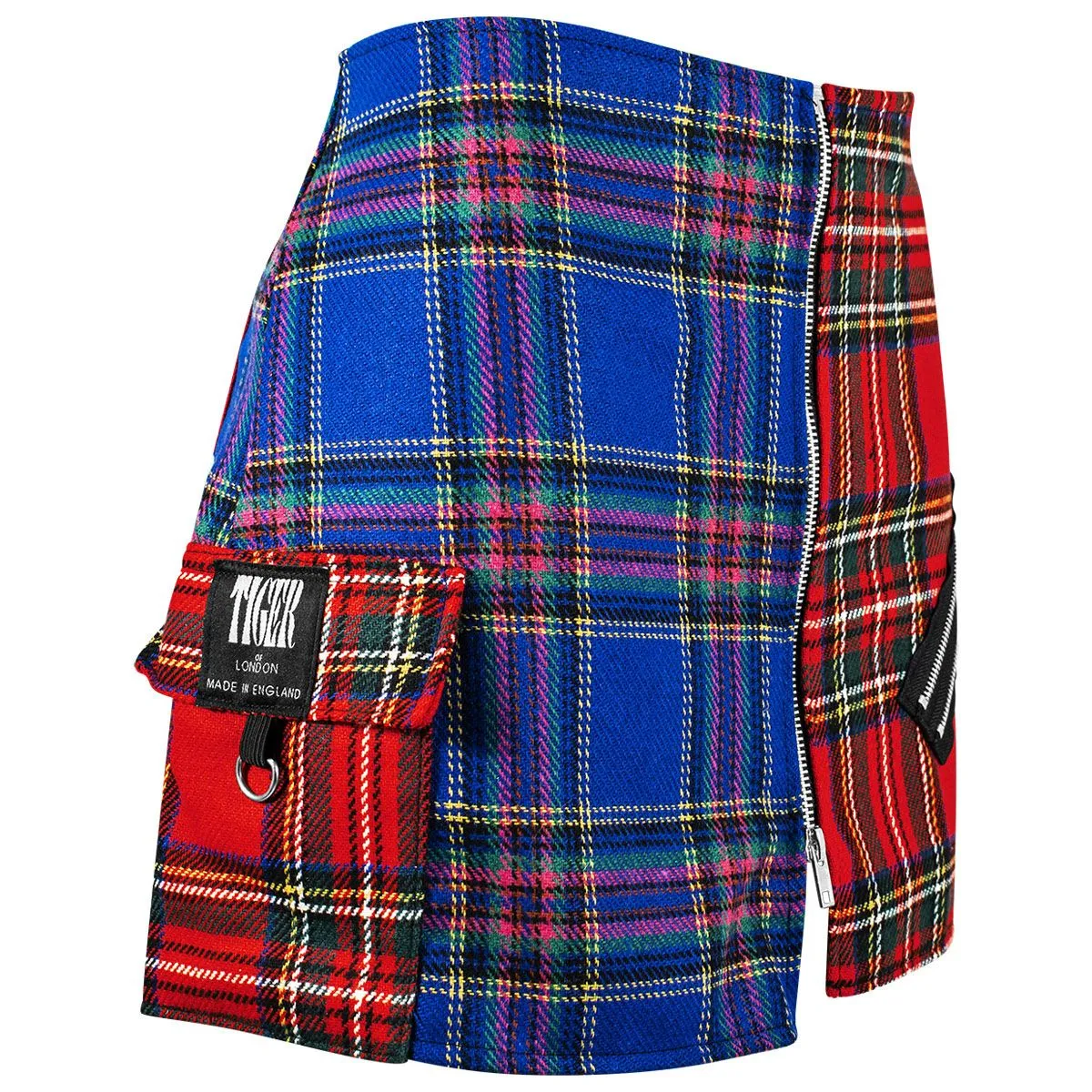 Jupe TIGER OF LONDON - Tartan Rouge et Bleu - Rock A Gogo