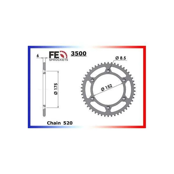 KIT CHAINE FE YZ.125 '96 13X50 RU