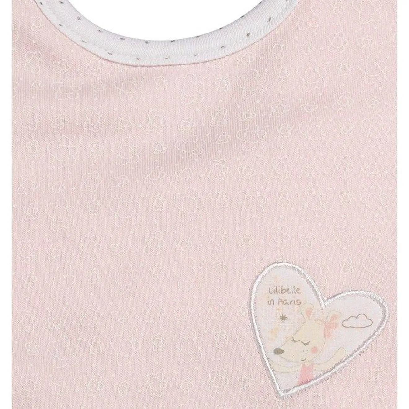Lot de 2 bavoirs en coton Rose rose - Sauthon