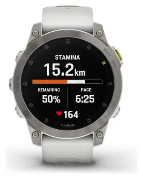 Montre de Sport Garmin Epix Sapphire Titane Argent / Blanc