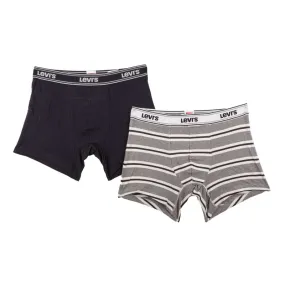 Pack 2 boxers coton stretch confort gris et noir Homme LEVI'S à prix