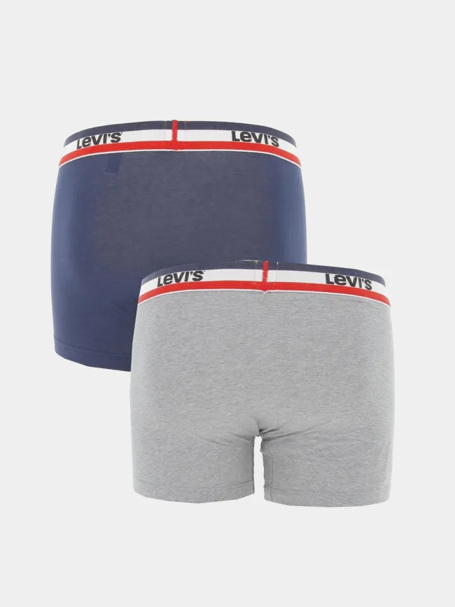 Pack 2 boxers sportswear bleu marine gris homme - Levi's | wimod