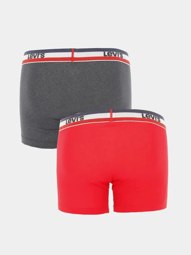 Pack 2 boxers sportswear rouge gris homme - Levi's | wimod