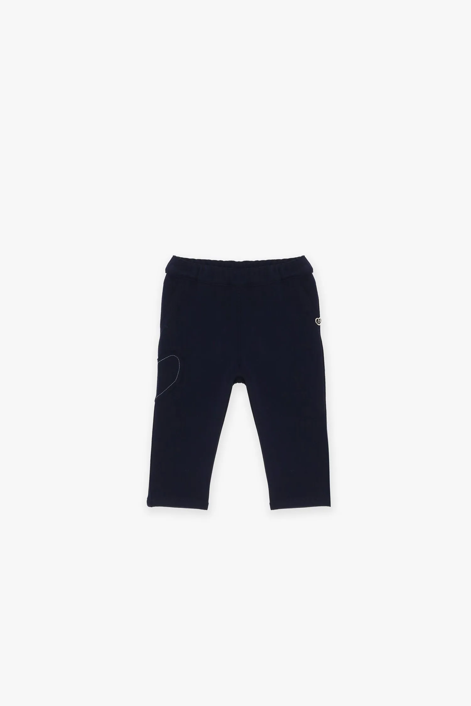 Pantalon bébé avec taille élastique et coutures fantaisie