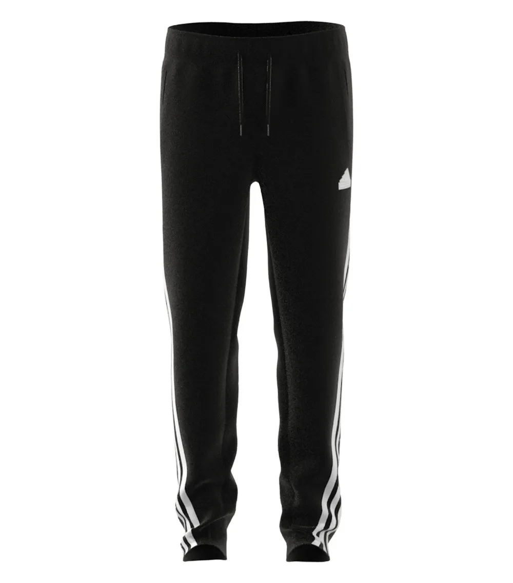 Pantalon de jogging adidas Junior en partie matière recyclée respirante noire à coupe slim et taille élastiquée