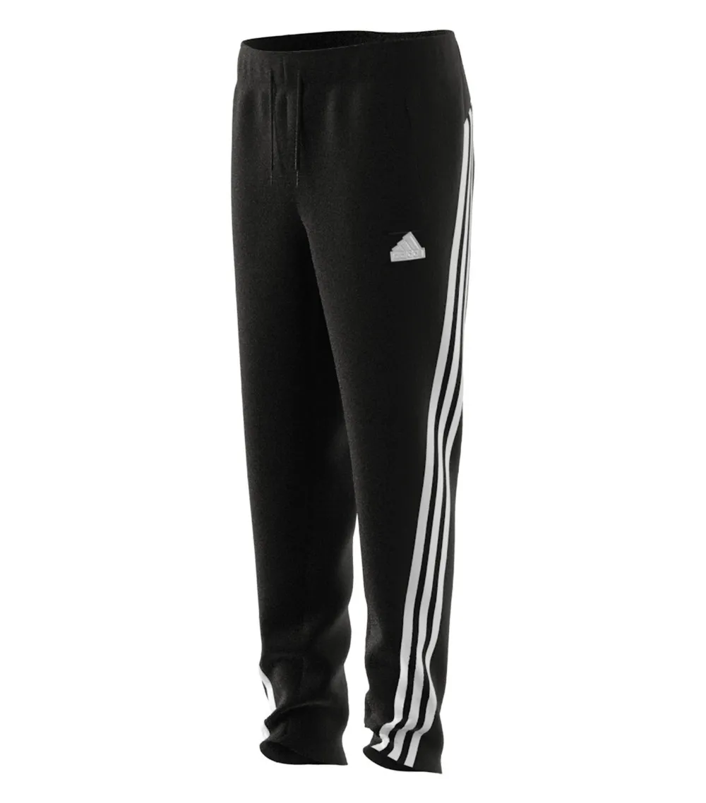Pantalon de jogging adidas Junior en partie matière recyclée respirante noire à coupe slim et taille élastiquée