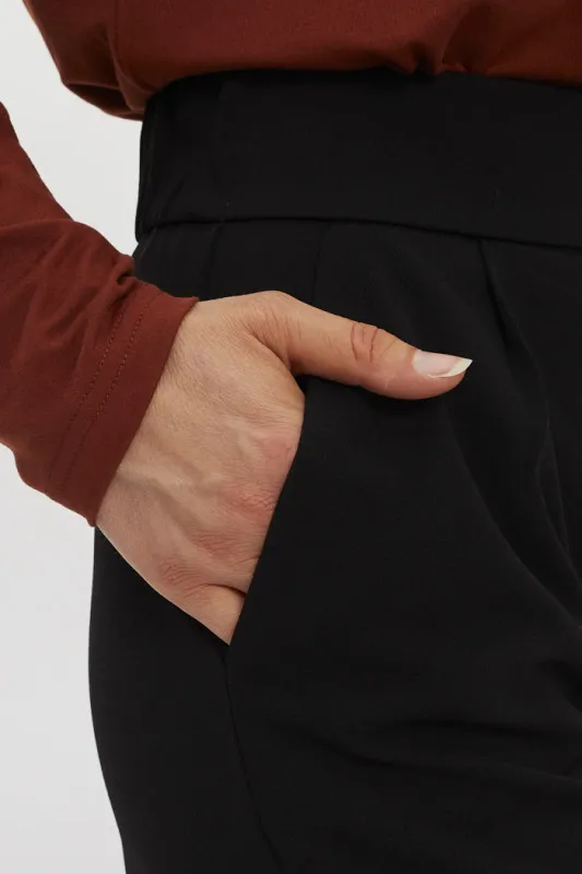 Pantalon noir classique taille haute