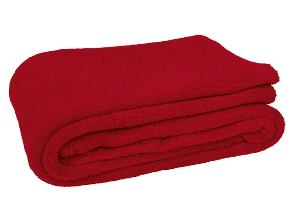 Plaid couverture - REF CUSHION - rouge 