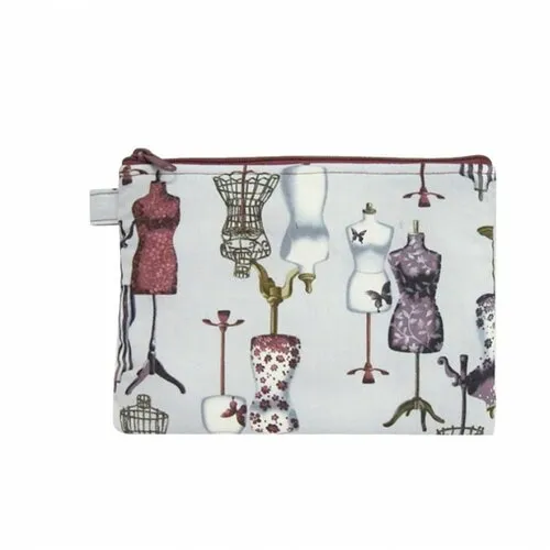 Pochette maquillage 16cmx21cm mannequins gris