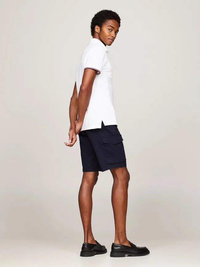 Polo uni flag x paris blanc homme - Tommy Hilfiger | wimod
