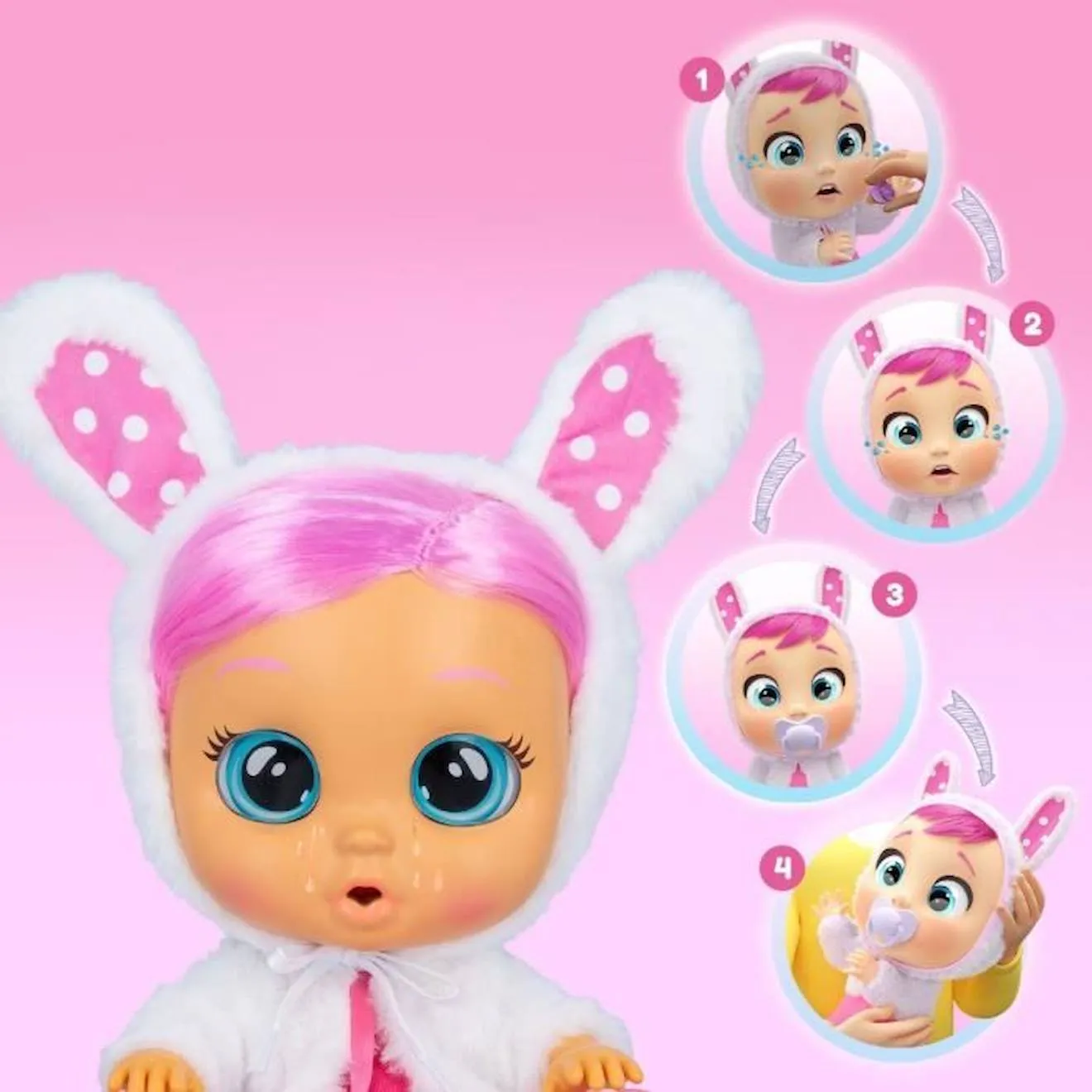 Poupon interactif Cry Babies Dressy Coney - IMC TOYS - Rose - 18 mois et plus rose - Imc Toys