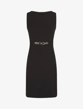Robe moulante à boucle décorative - Noir