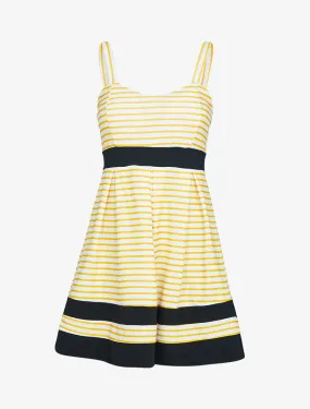 Robe rayée à bandes contrastantes - jaune