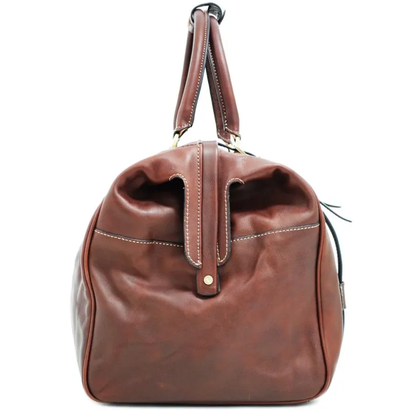 Sac de voyage en cuir KATANA "Billy" marron | Planetebag.com