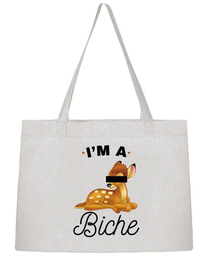 Sac Shopping I'm a biche par La boutique de Laura