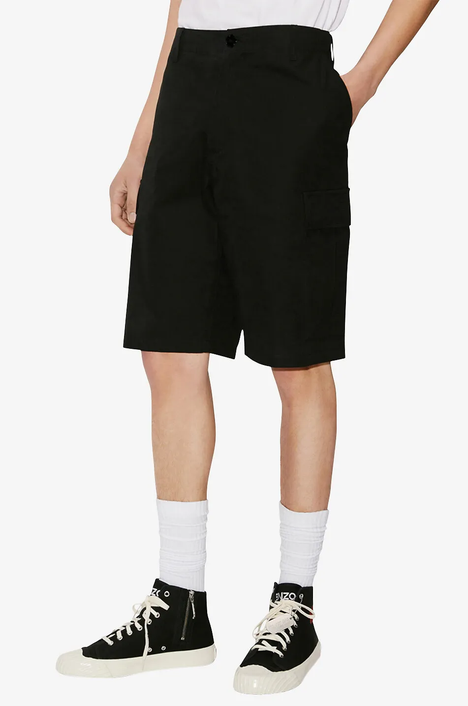 Short cargo en gabardine