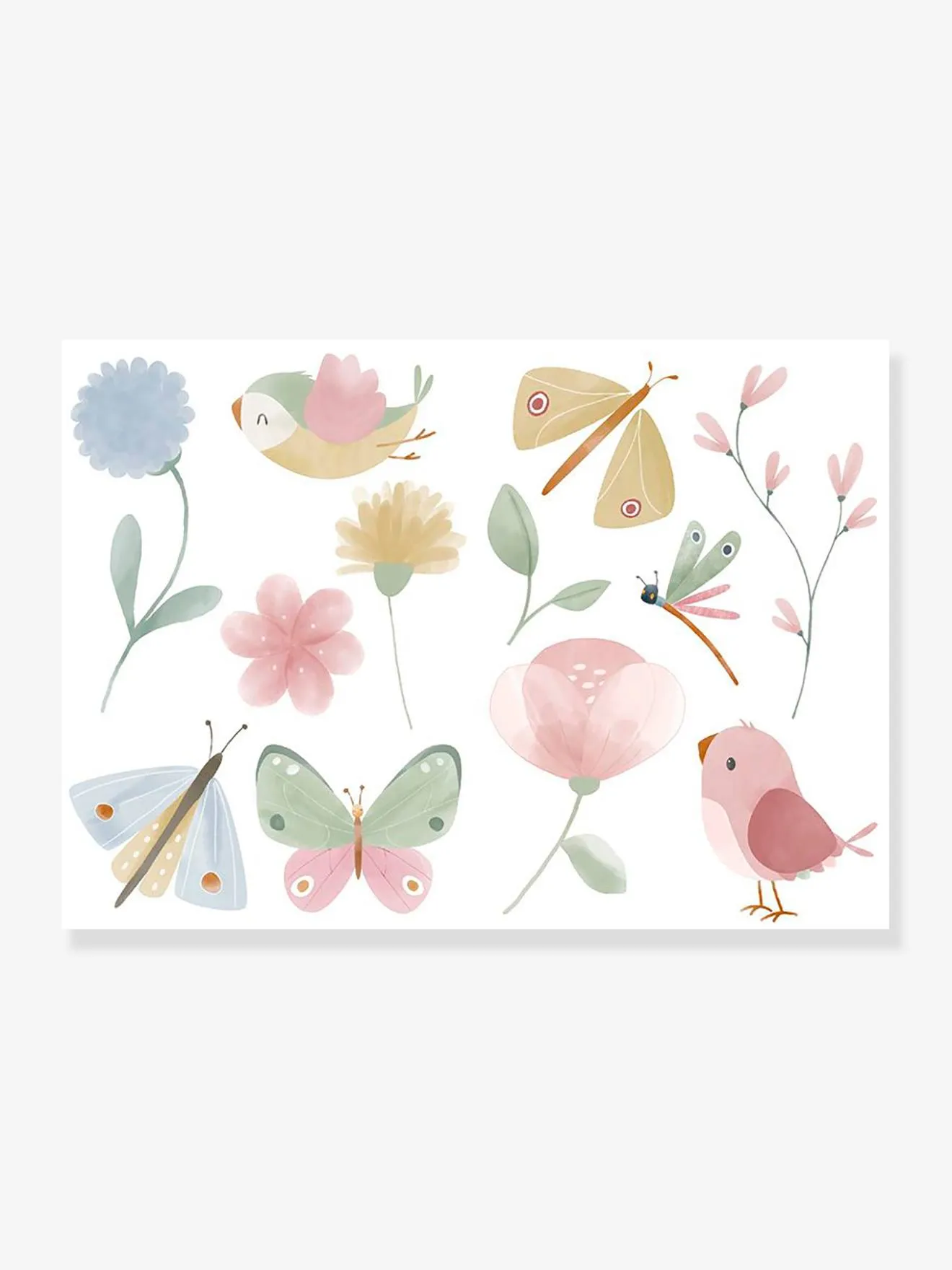 Sticker mural - Flowers & Butterflies - LITTLE DUTCH multicolore - Little Dutch