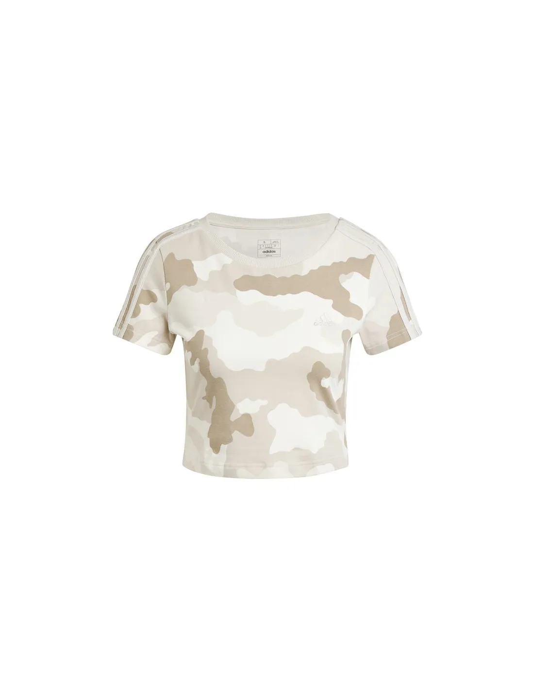 T-shirt adidas Femme Essentials 3 Band Camo Print Baby Beige