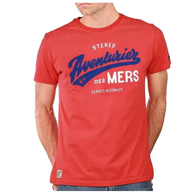 T-shirt Aventurier Terres Australes - Rouge Magma