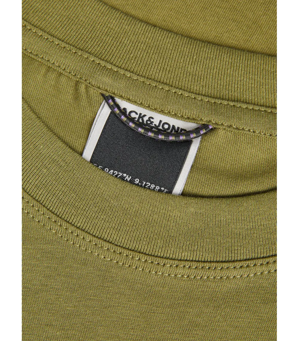 T-shirt Jack & Jones avec manches courtes et col rond vert kaki