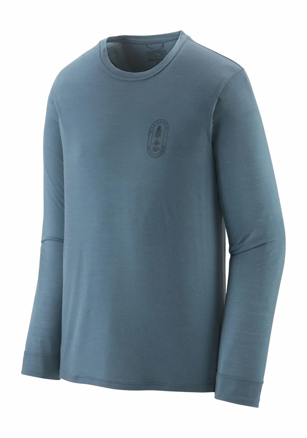 T-shirt Patagonia Homme L/S Cap Cool Merino Graphic Shirt Clean Climb Bloom: Utility Blue