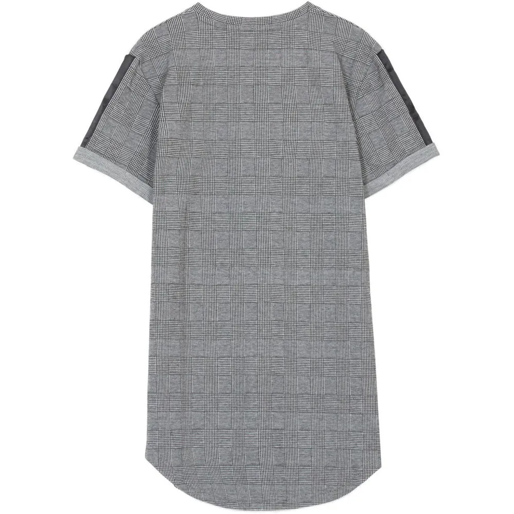 T-shirt Prince de Galles bandes gris