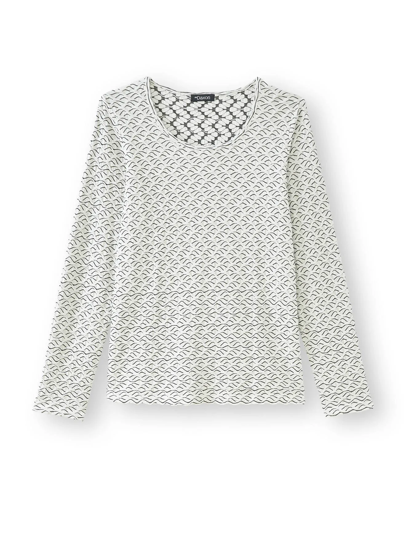 Tee-shirt en maille jacquard fluide