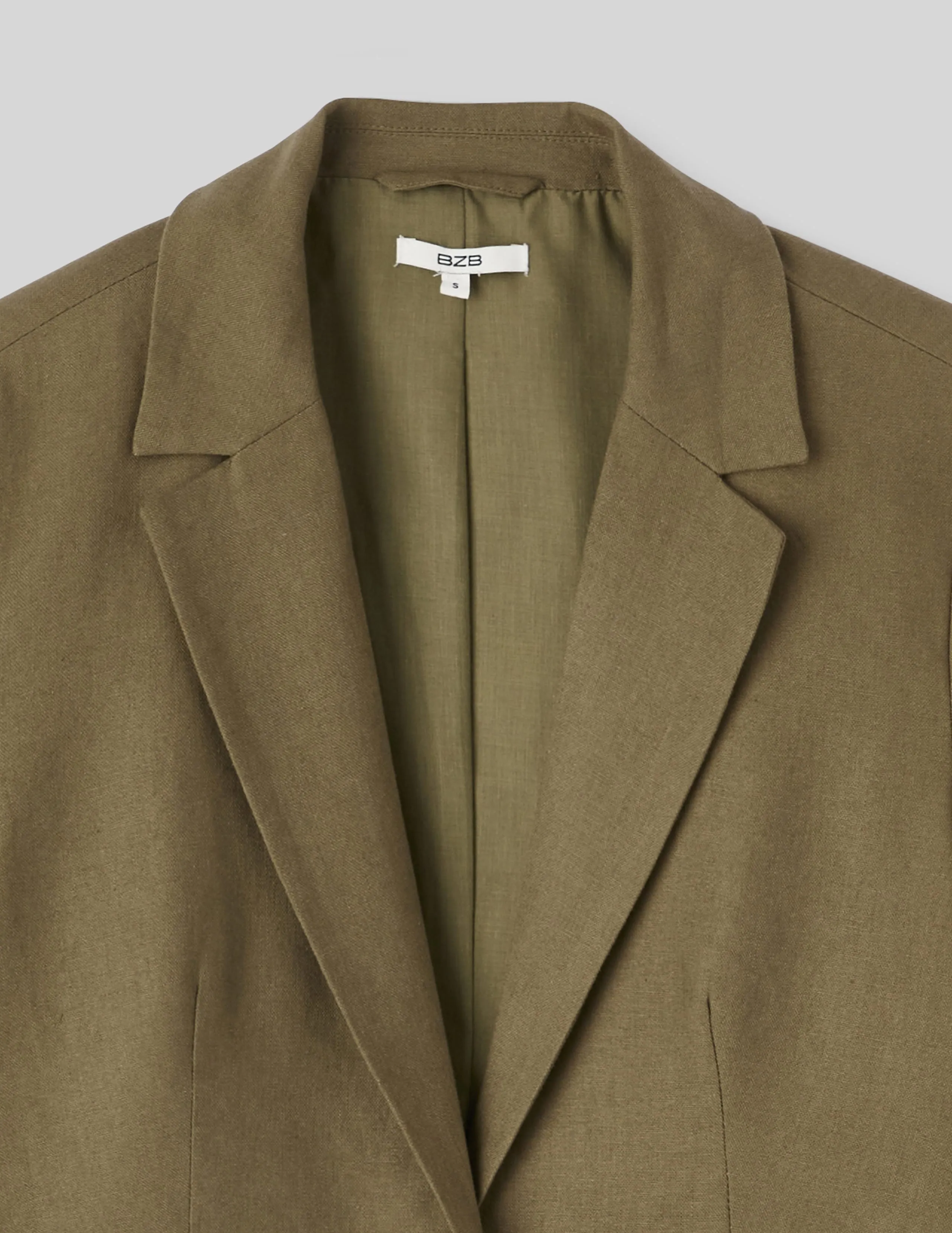 Veste blazer courte en lin