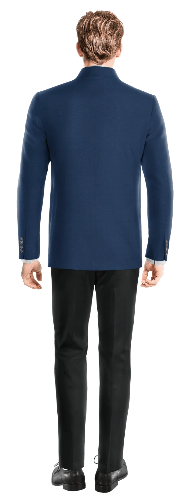 Veste col mandarin bleu roi édition limitée