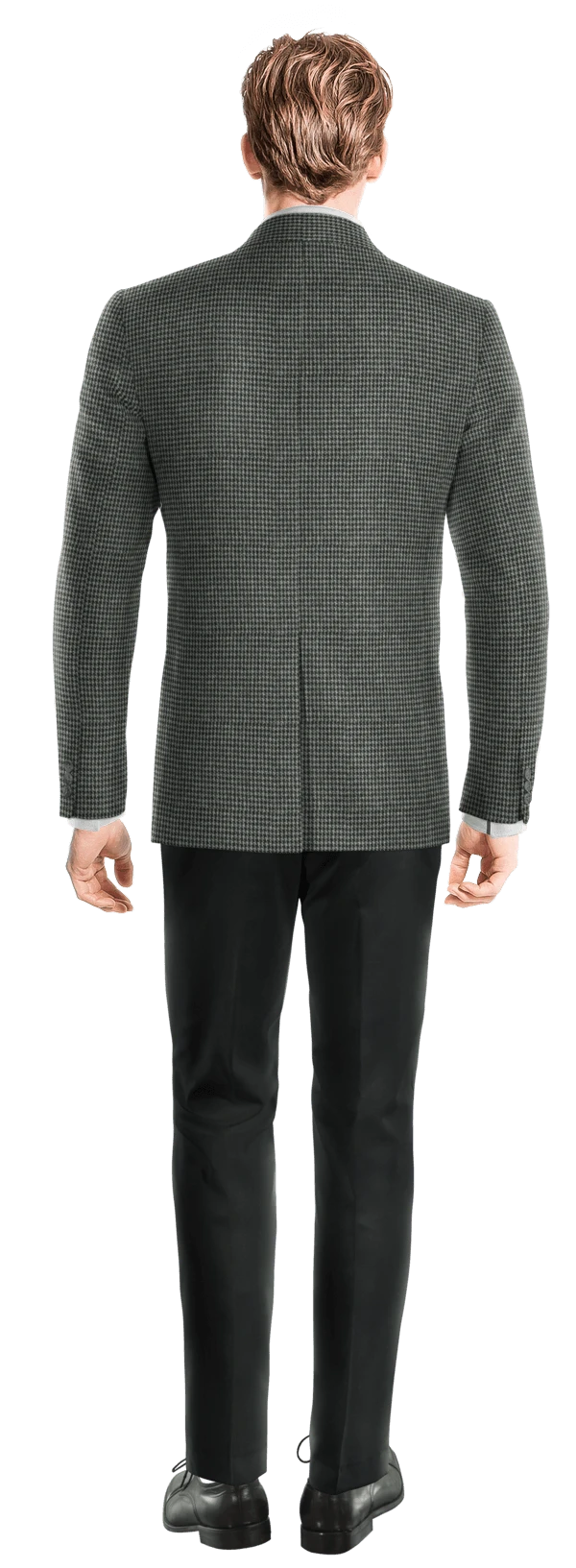 Veste gris foncé à pied de poule en tweed édition limitée